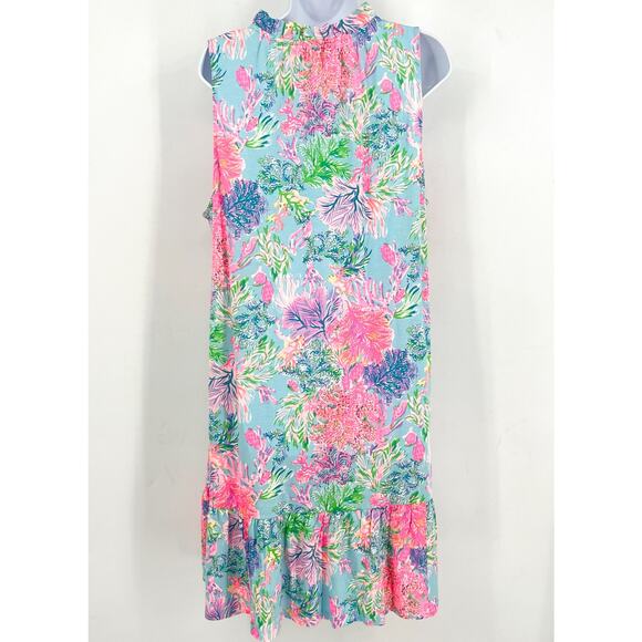 LILLY PULITZER Womens Malone Dress XL Cay to My Heart Blue Celestial Blue NWT - Picture 8 of 14